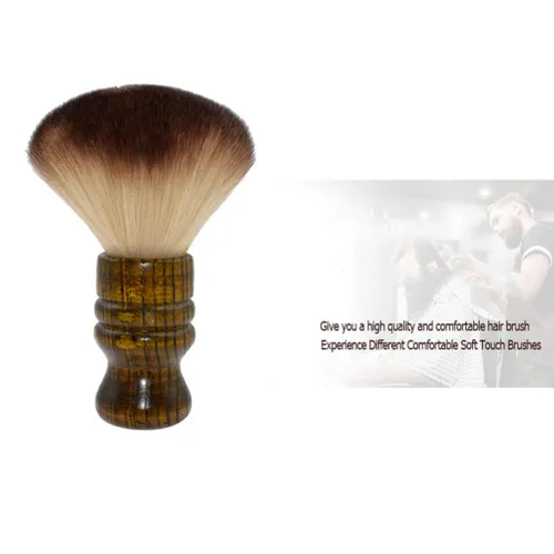 Vista 6 de Cepillo profesional para el cuello de la peluquería de 2 piezas con mango de madera, cepillo de barrido de pelo y kits de corte