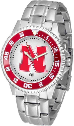 Vista 20 de SunTime Reloj de cuarzo de 1.575 in para hombre, correa de acero inoxidable de 0.787 in, esfera Gameday
