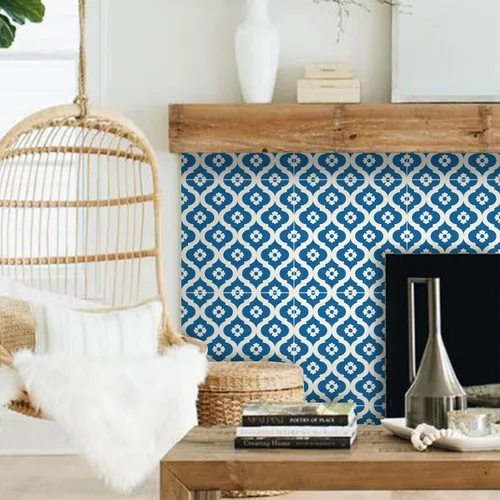 Vista 6 de Alwayspon Adhesivos de transferencia de azulejos de vinilo esmerilado para despegar y pegar, calcomanías autoadhesivas para azulejos de pared