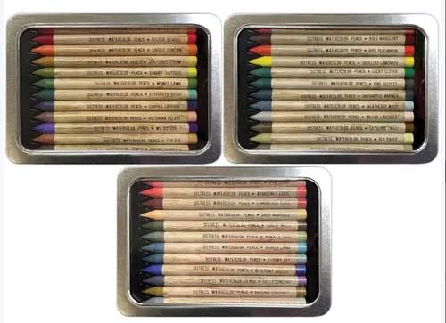 Vista 2 de Ranger Ink Paquete - Tim Holtz Distress TODOS los lápices de acuarela disponibles 75 en total. Juegos 1, 2, 3, 4, 5 y 6. Además de los 3