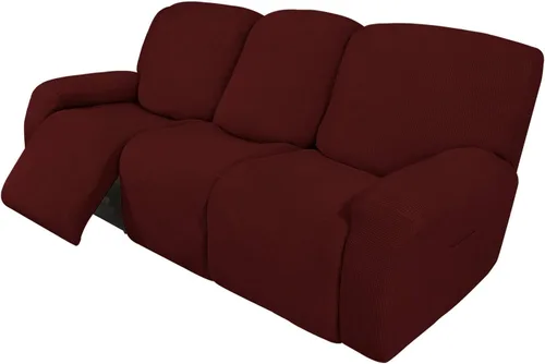 Vista 77 de Easy-Going Funda Elástica para Sofá Reclinable Cobertor de Sofá 4 Piezas Protector de Muebles Sofá Suave con Fondo Elástico Poliéster Spandex Tela