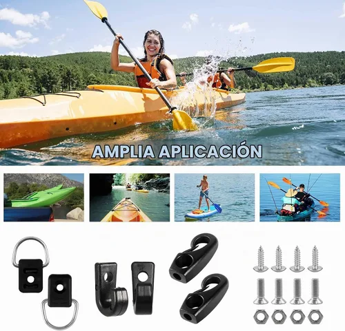 Vista 6 de CLIO Kit de aparejo de cubierta de kayak, cuerda elástica de 8 pies