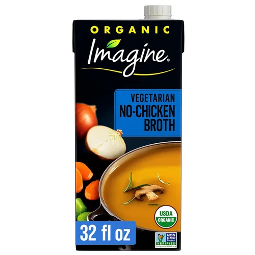 Vista 5 de Imagine Caldo orgánico sin pollo, 32 onzas líquidas (paquete de 6) (el embalaje puede variar)