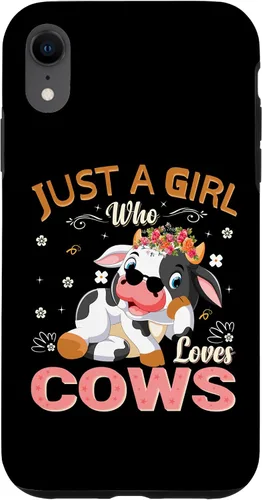 Vista 24 de Just A Girl Who Loves Cows Case for iPhone 16