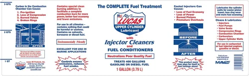 Vista 7 de Lucas Oil 10013-PK4 tratamiento para combustible de 1 galón (pack de 4). Upper Cylinder Lubricant Injector Cleaner Additive Case Bulk Fluid Semi