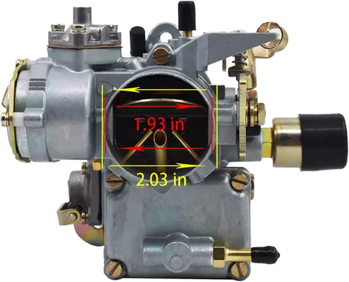 Vista 3 de waltyotur Carburador 113129031K Repuesto para motor Volkswagen Beetles, de doble puerto, 1600 cc con estrangulador eléctrico de 12 V, 34 PICT-3
