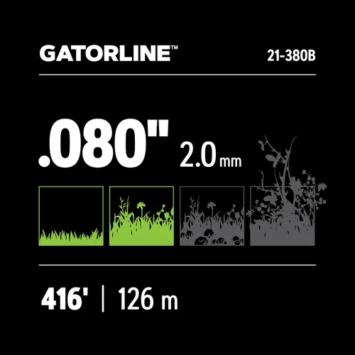 Vista 2 de Oregon Gatorline - Línea redonda para desbrozadora/cortadora de hilo de 0.080 pulgadas, dona a granel de 1 libra (416 pies), compatible con Stihl