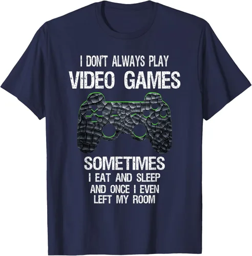 Vista 81 de Funny Gamer Video Games - Camiseta para niños y adolescentes, ajuste clásico, color negro, mezcla de algodón, Negro