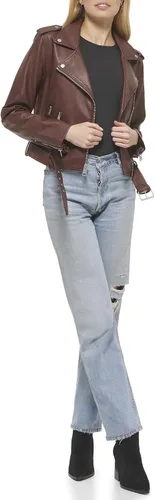 Vista 2 de Levi's Women's Belted Faux Leather Moto Jacket (Regular & Plus Size)