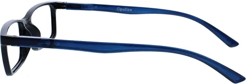 Vista 7 de OPULIZE SEE - Gafas de lectura con bloqueo de luz azul para mujeres y hombres, marco estrecho, bisagras de resorte, anteojos de juegos para negro
