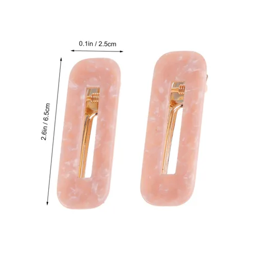 Vista 3 de Beaupretty Pinza cuadrada con estampado de leopardo para mujer, paquete de 2 extensiones de clip para el cabello elegantes