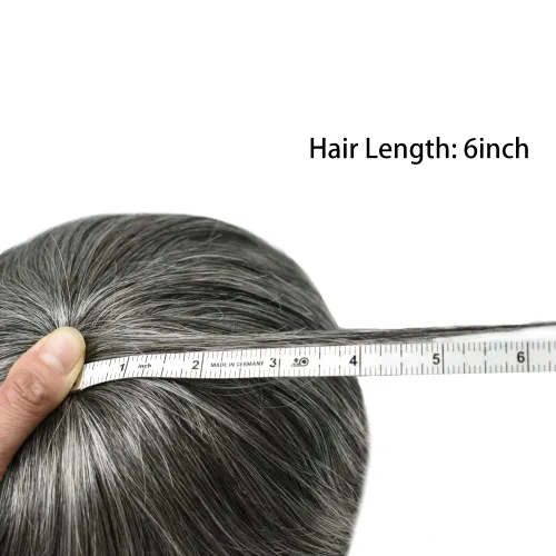 Vista 199 de Toupee para hombre 100% cabello humano real tupé para hombres 0.004 in piel de poliuretano para hombre, sistema de reemplazo de piezas de pelo