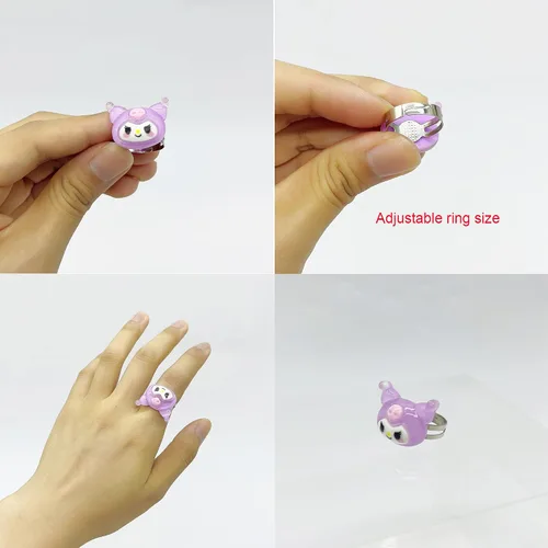 Vista 5 de Bonitos regalos de anime, pulseras, aretes, anillos, llaveros, collares, regalos de dibujos animados para mujeres y niñas, regalos de cumpleaños