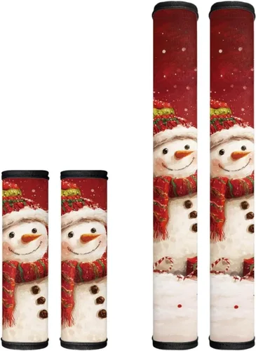 Vista 24 de Juego de 4 fundas protectoras de repuesto para manija de puerta de refrigerador con temática de té de la tarde para microondas, horno, refrigerador