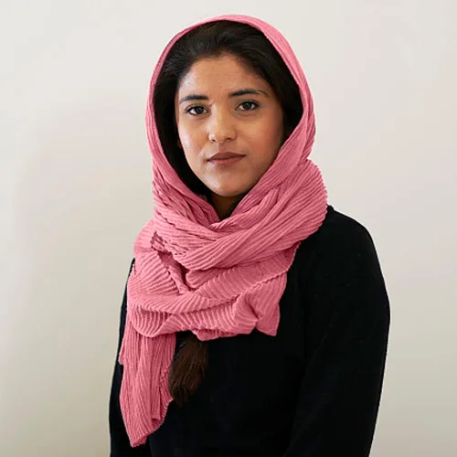Vista 7 de Hijab - Bufanda de cabeza musulmana de color sólido para mujer, bufanda larga de algodón, bufanda ligera de gasa