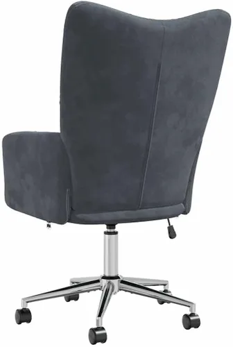 Vista 6 de Modern Velvet Office Chair with Adjustable Height, 360 Swivel and Rolling Castors, Ergonomic Computer Desk Chair for Home Office, Study Room, Dark