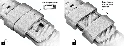 Vista 8 de Barton Watch Bands - Extensibles de silicona Elite para reloj - Accesorios y adaptadores negros con deposición física de vapor, de liberación