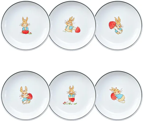 Vista 15 de SOCOSY Platos de cerámica de animales de dibujos animados súper lindos, platos de condimentos, cuencos de sushi y soja, platos de aperitivo, platos