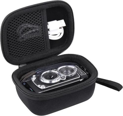 Vista 2 de Estuche para Cámara para Cámara Vintage Mini Digital CHUZHAO, Compatible con Cámara Compacta Retro de Estilo TLR Portátil Pequeña de Autofoco
