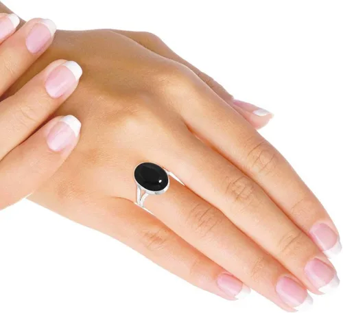 Vista 2 de Jeweloporium Anillo de plata de ley 925 maciza, hecho a mano para mujer