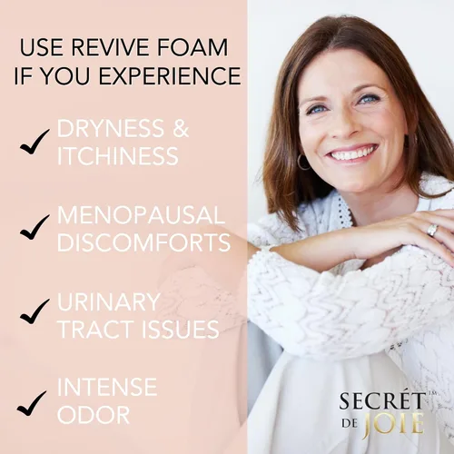 Vista 5 de REVIVE FOAM - Lavado femenino diario para mujeres con ácido hialurónico, limpiador hidratante, jabón vaginal equilibrado con pH para salud e higiene
