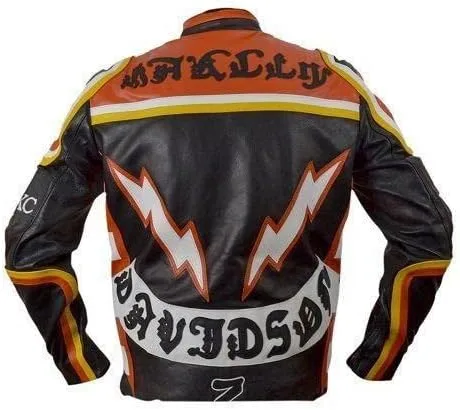 Vista 2 de mens Motorcycle Leather Jacket