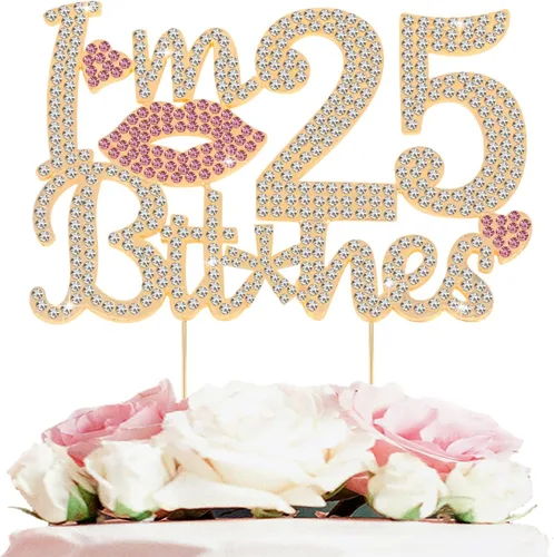 Vista 11 de ¡Soy el topper de pastel de cumpleaños número 15 divertido en oro y rosa con strass - ¡Feliz cumpleaños número 15, saludos a los quince años!