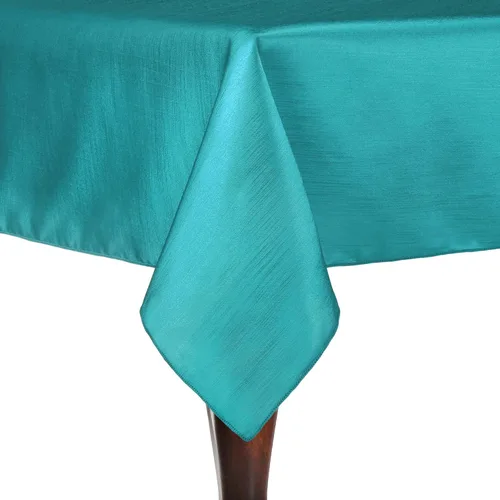 Vista 17 de Ultimate Textile - Paquete de 2 manteles rectangulares reversibles de satén Shantung - Majestic - Mantel rectangular de 60 x 108 pulgadas
