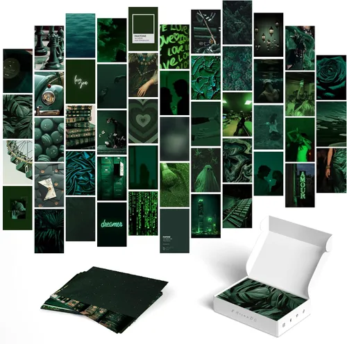 Vista 29 de Y2K BOO Kit de Collage de Pared Dark Academia - 50 Fotos Clásicas y Misteriosas de 4"x6" para Decoración de Dormitorio, Regalo para Chicas