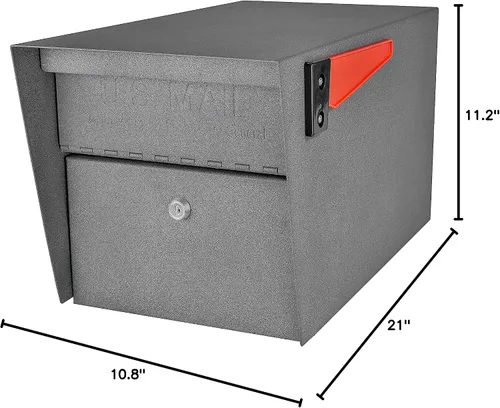 Vista 11 de Administrador de correo, buzón de seguridad de bloqueo Mail Boss 7506, 7505 Patented anti-pry lock, accepts small packages, compact galvanized
