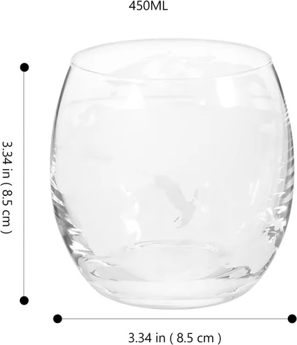 Vista 3 de Angoily 2 vasos de whisky con globo, vasos de bebida novedosos con rocas de ron de vidrio transparente, copas de cóctel de vidrio con mapa