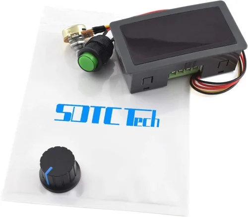 Vista 6 de SDTC Tech Controlador de velocidad del motor de 6V-30V 8A DC 6V 12V 24V PWM Interruptor de control de velocidad sin pasos Regulador de controlador