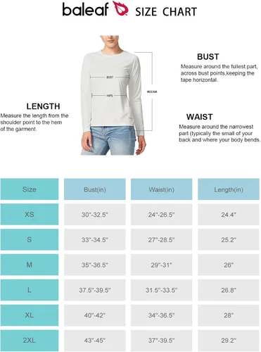 Vista 6 de BALEAF camisa de manga larga para mujer, con protección solar FPU 50+, de secado rápido, para practicar senderismo o pescar