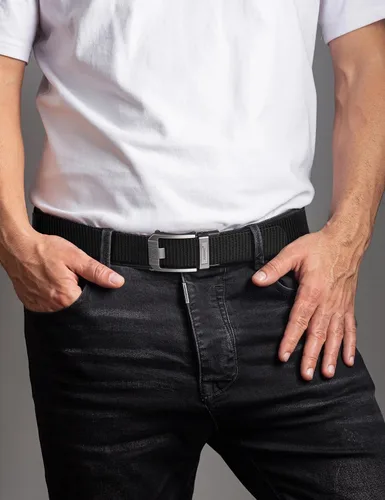 Vista 6 de JUKMO Cinturón de trinquete reversible, cinturón de trabajo táctico de nylon con hebilla deslizante automática