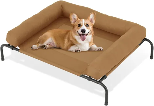 Vista 9 de Athena Collection Cama elevada para perros para exteriores con cojines extraíbles, cuna elevada de 48 pulgadas, lavable con marco de metal, patas