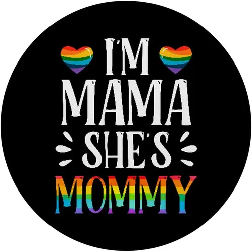 Vista 3 de I'm Mommy Mama Matching Gay Lesbianas Pareja LGBT Rainbow PopSockets Swappable PopGrip