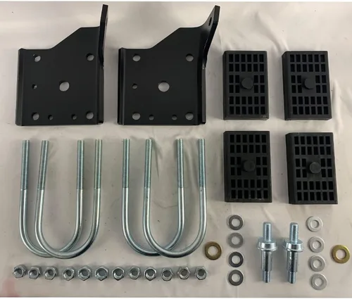 Vista 4 de BST BSSP Kit de placa de choque de resorte de hoja múltiple con pernos para Chevry Nova Camaro Firebird 1968-1972 con tachuelas de muelles multihoja