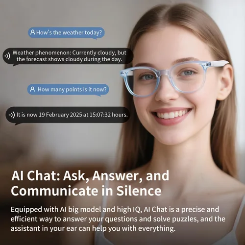 Vista 6 de Lentes inteligentes Bluetooth para mujer, lentes de sol fotocromáticos con altavoces, lentes de audio resistentes al agua IP65 con control táctil