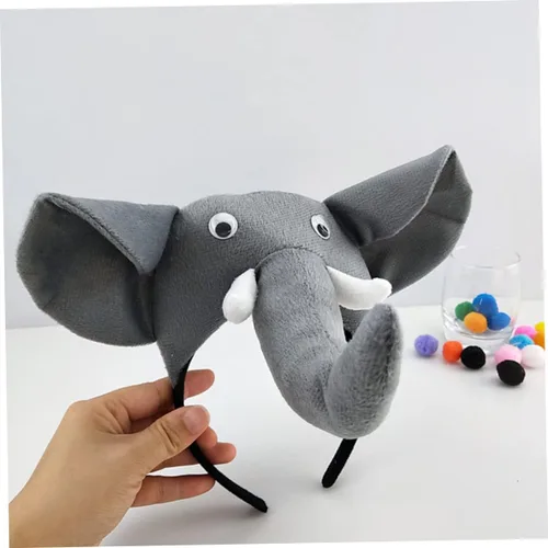 Vista 8 de HOLIDYOYO 5pcs Set Headband Adult Costumes Costumes Cosplay Accessories Animal Ears Headband Elephant Costume Elephant Ears Headband Cartoon