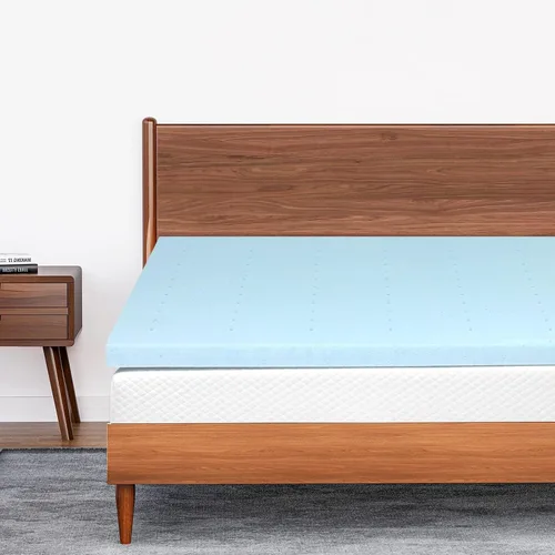 Vista 2 de BLKMTY Full Size Mattress Topper, 2 Inch Ventilated Memory Foam Mattress, Gel Memory Mattresses Topper Breathable Soft, in a Box, Blue