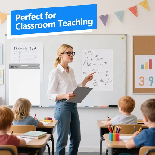 Vista 8 de Nortix Sticky Easel Pads, Flip Chart Paper, 15 x18 inch, 30 Sheets/Pad, 4 Pads, Chart Paper for Teachers,Super Adhesive & Bleed-Resistant, Mini
