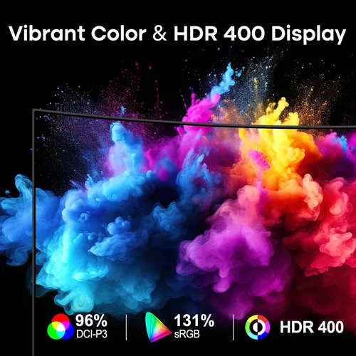Vista 33 de Amzfast - Monitor de juegos de 24 pulgadas 180Hz 200Hz FHD 1080p, monitor de computadora, sincronización adaptativa de 1 ms, 3000:1, pantalla HDR