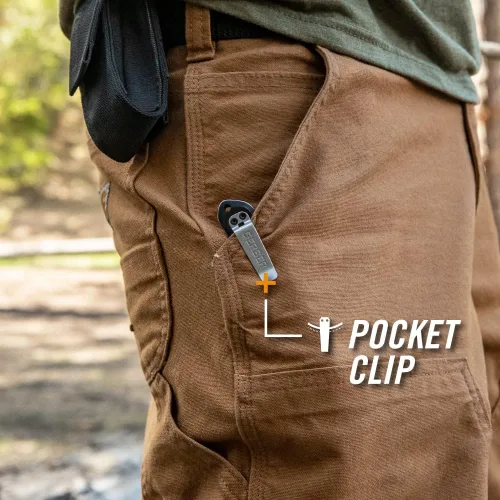 Vista 5 de Gerber Gear Affinity - Cuchillo de bolsillo plegable con borde liso D2, hoja de 3.6 pulgadas, cobre