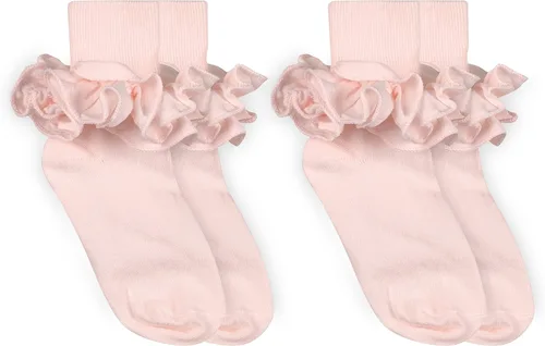 Vista 8 de Calcetinas para niña con pliegues vaporosos Jefferies Socks paquete con 2 pares Negro