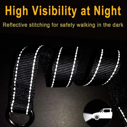 Vista 5 de Collar reflectante para perro, collar de perro con lazo para perros de 20 a 38 libras, collares de nailon con acolchado suave para entrenamiento