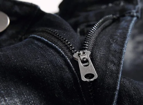 Vista 6 de QIMYUM Pantalones de mezclilla de corte ajustado para hombre