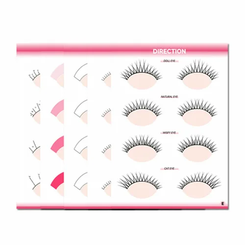Vista 7 de 20 esponjas de práctica en forma de ojos y 5 hojas de tarjetas de ejercicio de mapeo de pestañas para principiantes de pestañas suministros