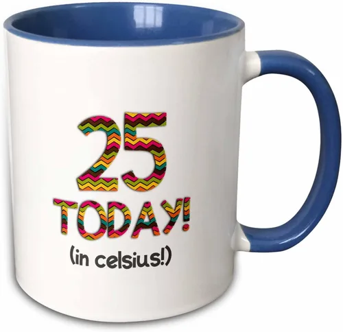 Vista 10 de 3dRose 25 Hoy... en celsius - Divertido 77 cumpleaños. 25C es 77 in fahFahrenheit - Tazas (mug_184955_4)