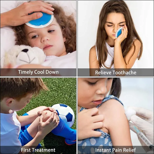 Vista 6 de Tutmyrea Compresa fría reutilizable, 6 paquetes de hielo suaves para lesiones, niños y heridas; paquetes de gel para ojos, cara, alergias y dientes
