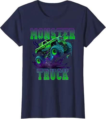 Vista 34 de Camiseta Monster Truck 4x4, Negro